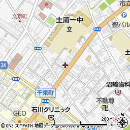 茨城県土浦市文京町4周辺の地図