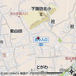 長野県諏訪郡下諏訪町東山田6837-2周辺の地図