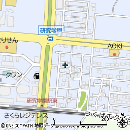 茨城県つくば市研究学園6丁目10周辺の地図