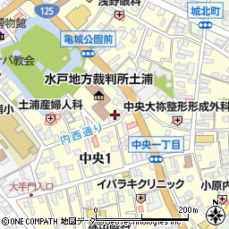 茨城県弁護士会　土浦支部周辺の地図