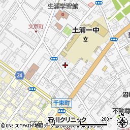 茨城県土浦市文京町5周辺の地図