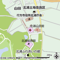 行方市文化会館周辺の地図