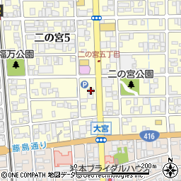 まいどおおきに食堂福井二の宮食堂周辺の地図