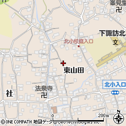 長野県諏訪郡下諏訪町東山田7302-1周辺の地図