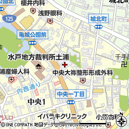 筑波銀行土浦駅前支店周辺の地図