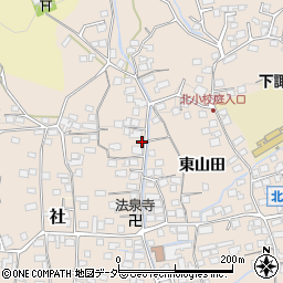 長野県諏訪郡下諏訪町東山田7422周辺の地図