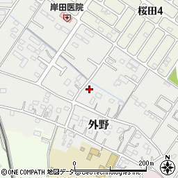 埼玉県久喜市外野232周辺の地図
