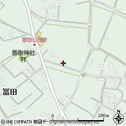茨城県坂東市冨田周辺の地図