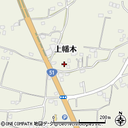 茨城県鉾田市上幡木1407-2周辺の地図