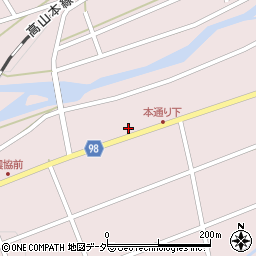 岐阜県高山市一之宮町本通下周辺の地図