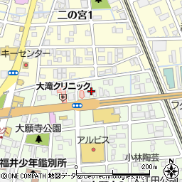 福井県福井市大願寺2丁目9-11周辺の地図