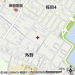 埼玉県久喜市外野386周辺の地図