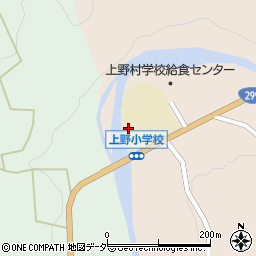 上野村　へき地保育所周辺の地図