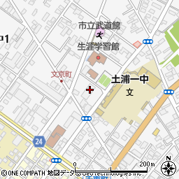 茨城県土浦市文京町9-6周辺の地図