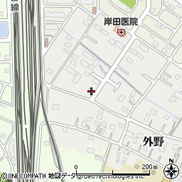 埼玉県久喜市外野457周辺の地図