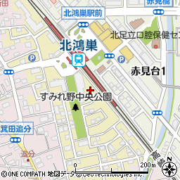 ＮＰＣ２４Ｈ北鴻巣駅西口パーキング周辺の地図