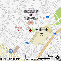 茨城県土浦市文京町9周辺の地図