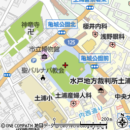 土浦城周辺の地図