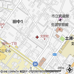 茨城県土浦市文京町17周辺の地図