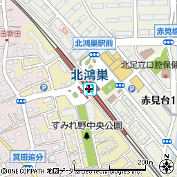 北鴻巣駅周辺の地図