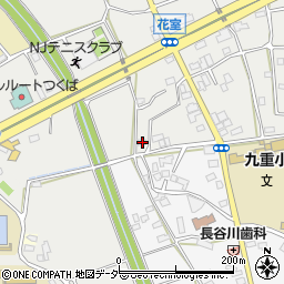 茨城県つくば市花室1089-1周辺の地図