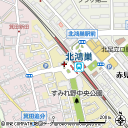 北鴻巣駅西口周辺の地図