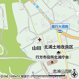 茨城県行方市山田2554-2周辺の地図