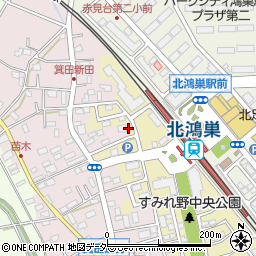 タイムズ北鴻巣駅西口駐車場周辺の地図