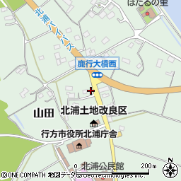 茨城県行方市山田2566-3周辺の地図