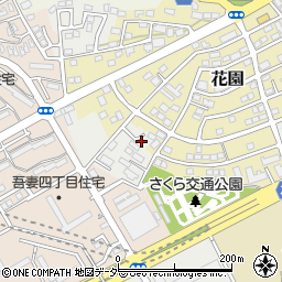 茨城県つくば市花室1443-8周辺の地図