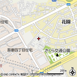 茨城県つくば市花室1443-6周辺の地図