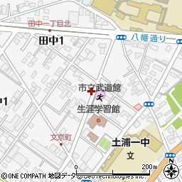 茨城県土浦市文京町周辺の地図