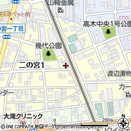 名子自動車整備工場周辺の地図