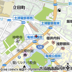 茨城県土浦市立田町1-22周辺の地図