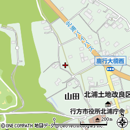 茨城県行方市山田2588周辺の地図