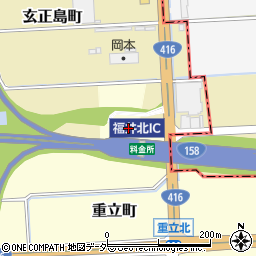 福井北IC周辺の地図