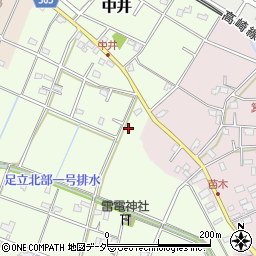 埼玉県鴻巣市中井287周辺の地図