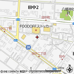 茨城県土浦市田中周辺の地図