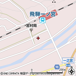 岐阜県高山市一之宮町駅前周辺の地図