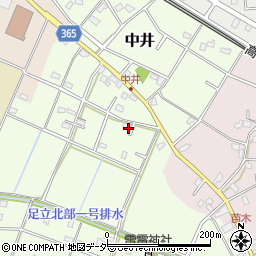 埼玉県鴻巣市中井280周辺の地図