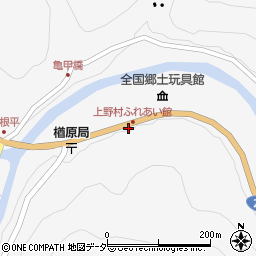 群馬県多野郡上野村楢原318周辺の地図