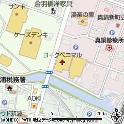常陽銀行ヨークベニマル土浦真鍋店 ＡＴＭ周辺の地図
