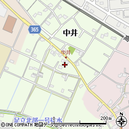 埼玉県鴻巣市中井250周辺の地図