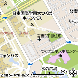 茨城県つくば市吾妻3丁目周辺の地図
