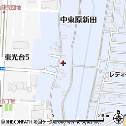 茨城県つくば市中東原新田33周辺の地図