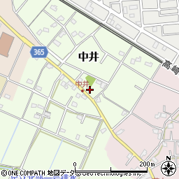 埼玉県鴻巣市中井61周辺の地図
