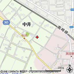 埼玉県鴻巣市中井78周辺の地図