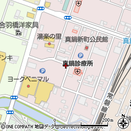 茨城県土浦市真鍋新町周辺の地図
