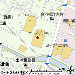 ケーズデンキ土浦真鍋店周辺の地図