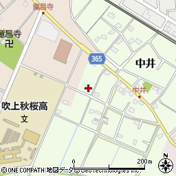 埼玉県鴻巣市中井203周辺の地図